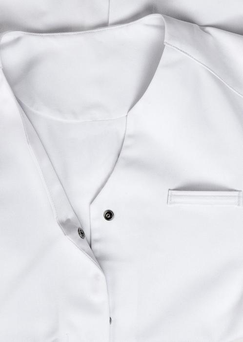 Damen Kasack weiß Stretcheinsätze