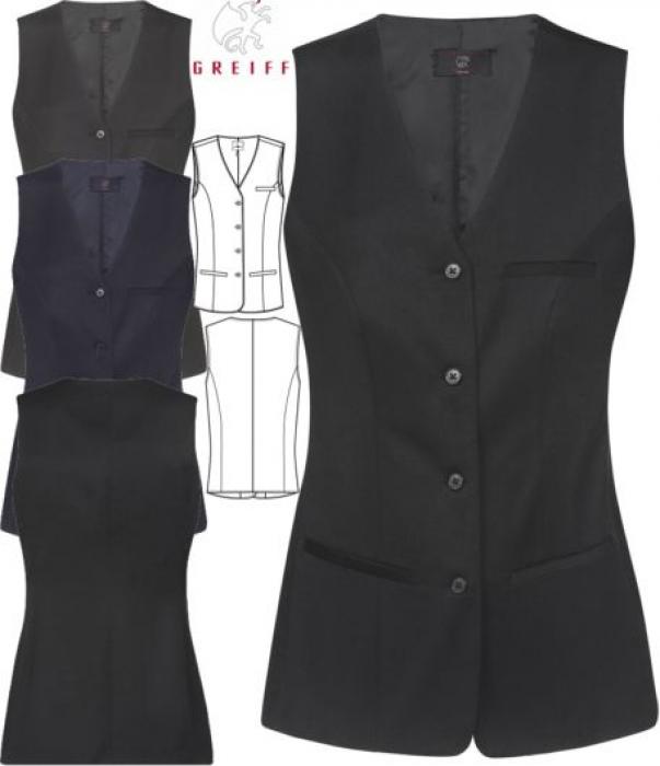 Damen Weste Regular Fit Greiff Basic 4-Knopf