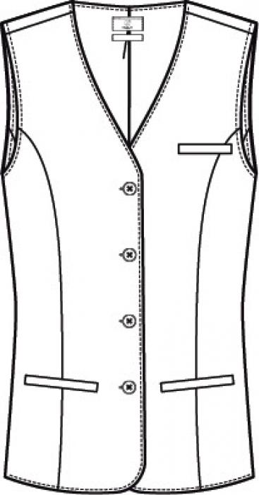 Damen Weste Regular Fit Greiff Basic 4-Knopf