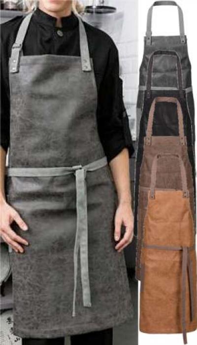 Latzschürze mit Tasche Lederoptik EINZELN