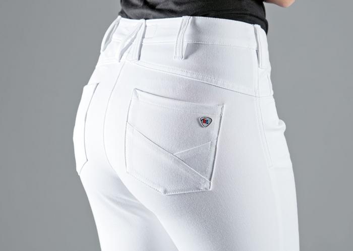5-Pocket-Röhren-Jeans Damen weiß Stretch