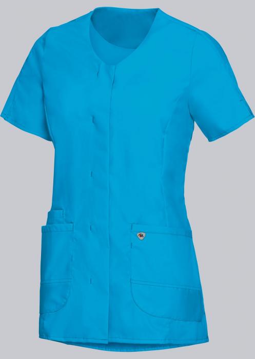 Damen Kasack Stretch curacao halbarm