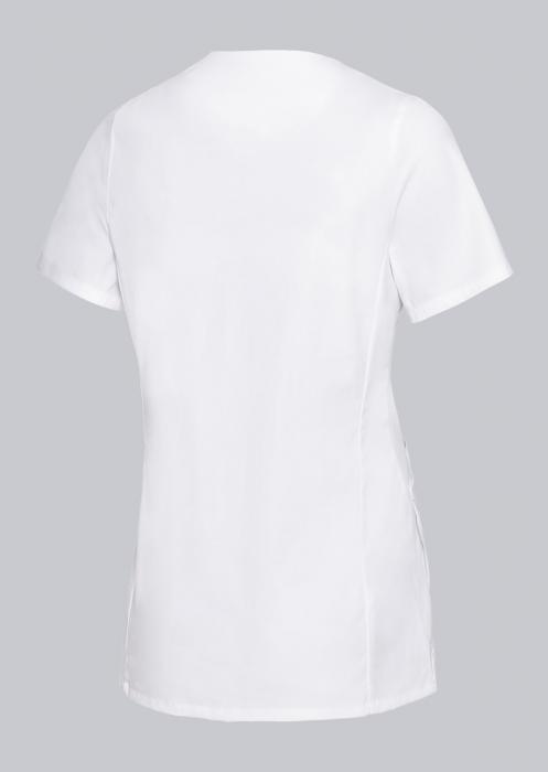 Damen Kasack Stretch weiß halbarm