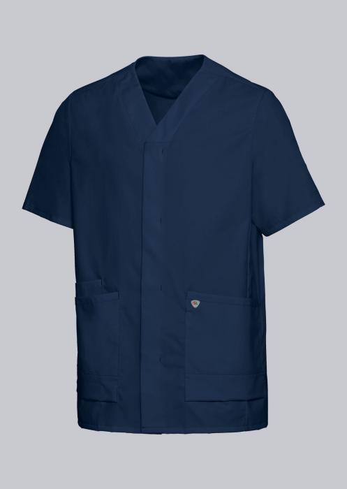 Kasack Stretch nachtblau halbarm Herren & Damen