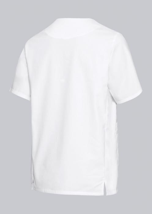 Kasack Stretch weiß halbarm Herren & Damen