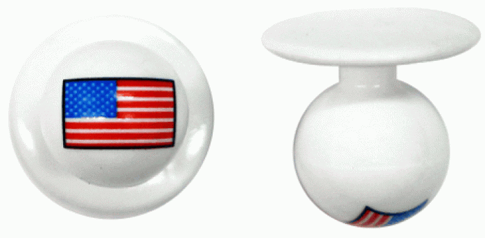 Kugelknöpfe Kochknöpfe weiß Flagge USA Amerika