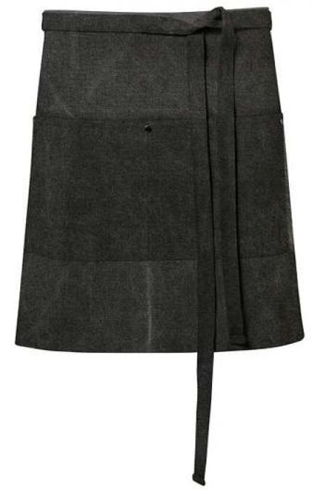 Vorbinder schwarz washed mit Tasche schwarz washed Canvas Einzeln