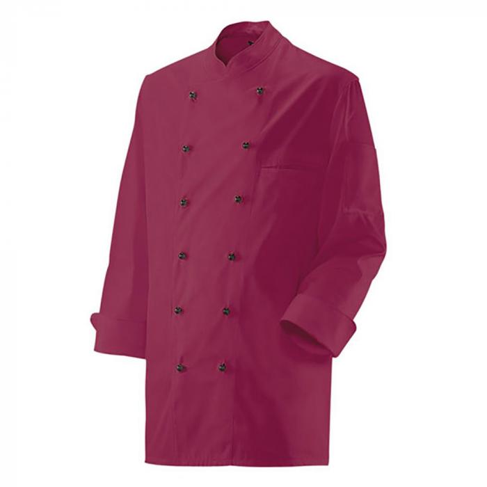 Kochjacke, langarm, bordeaux, Ärmeltasche, günstig