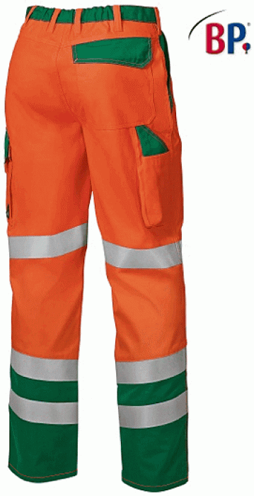 Warnschutzhose warnorange/grün a
