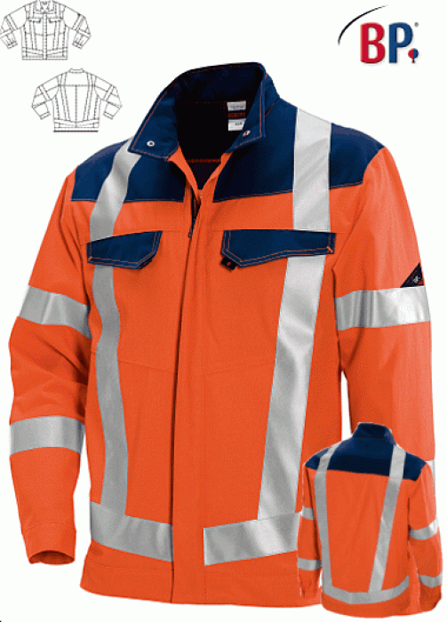 Warnschutzjacke orange/dunkelblau