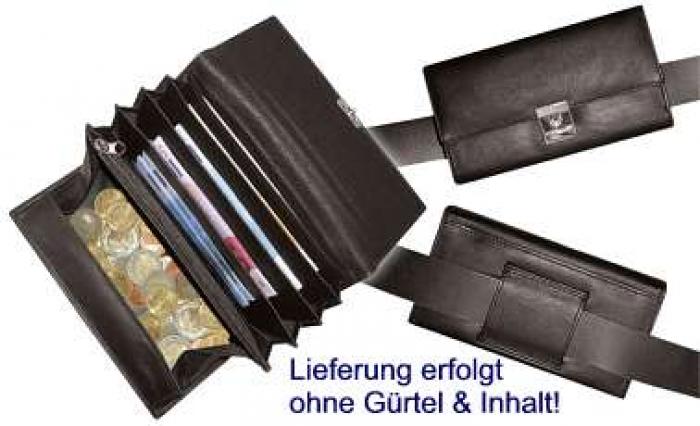 Kellnerbörse mit Gürtelschlaufe Leder