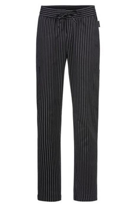 Kochhose Cargohose Nadelstreifen schwarz-weiß Schlupfhose