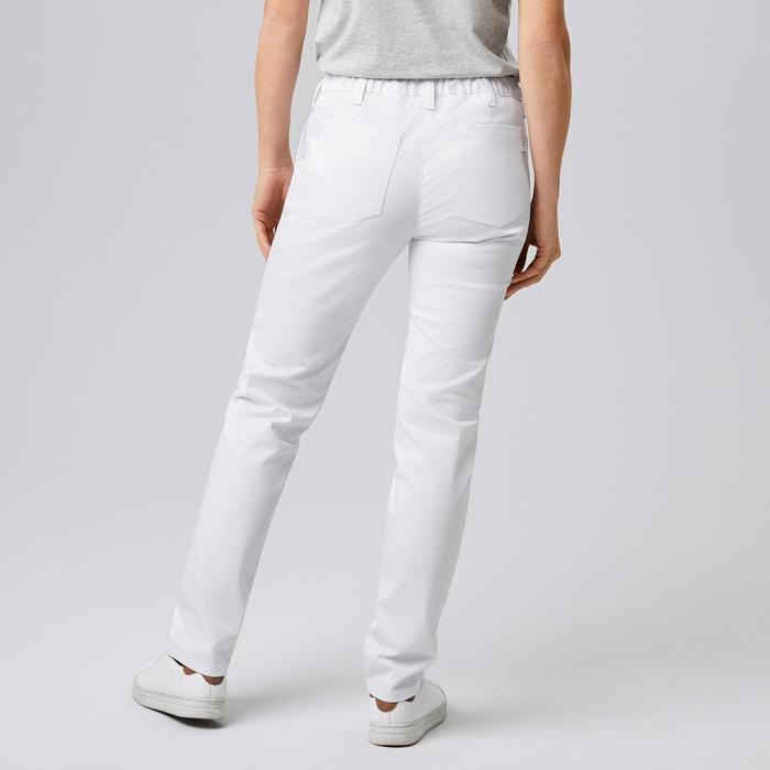 Arbeitshose Damen weiß 5-Pocket-Jeans