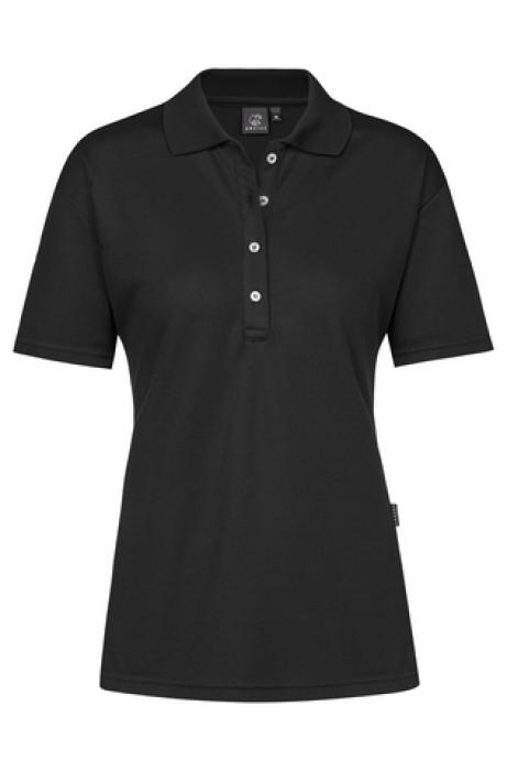 Greiff Damen-Poloshirt schwarz kurzarm