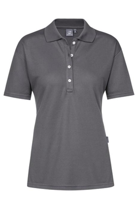 Greiff Damen-Poloshirt anthrazit kurzarm