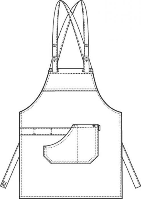 Greiff Latzschürze mit Taschen Denimoptik