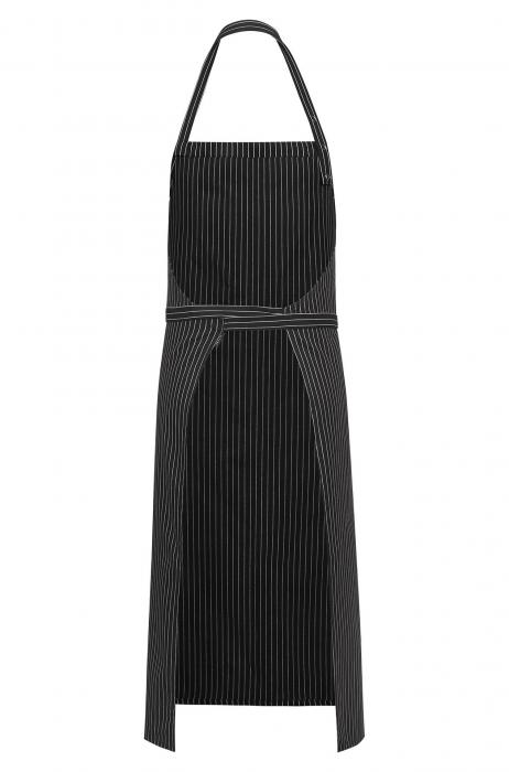 Latzschürze Nadelstreifen schwarz-weiß 72x100cm 2er Pack