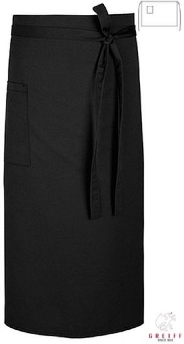 Bistro-Schürze schwarz Tasche