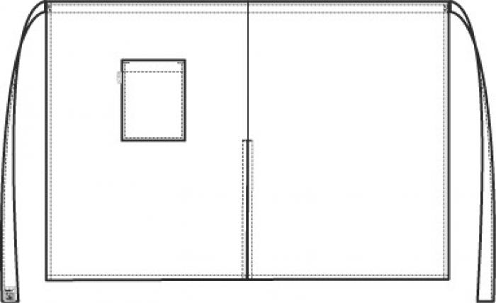 Bistro Schürze Gehschlitz & Tasche