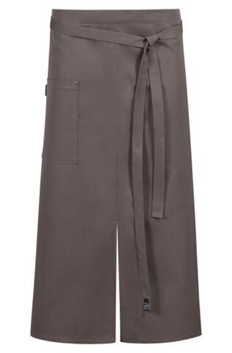Bistro Schürze taupe Gehschlitz & Tasche