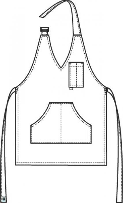 Damen Latzschürze schwarz oder taupe