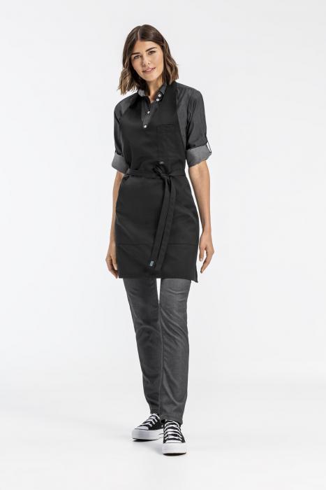 Damen Latzschürze schwarz oder taupe