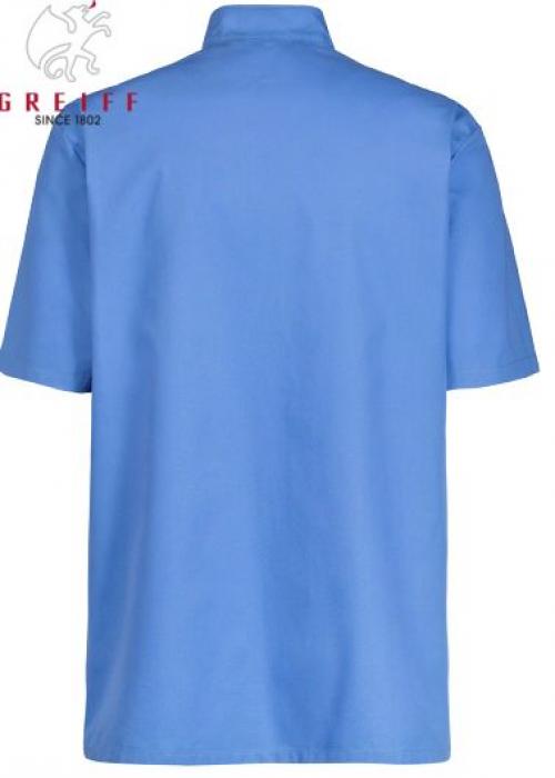 Rückseite Kasack Stehkragen unisex Kasack Brusttasche