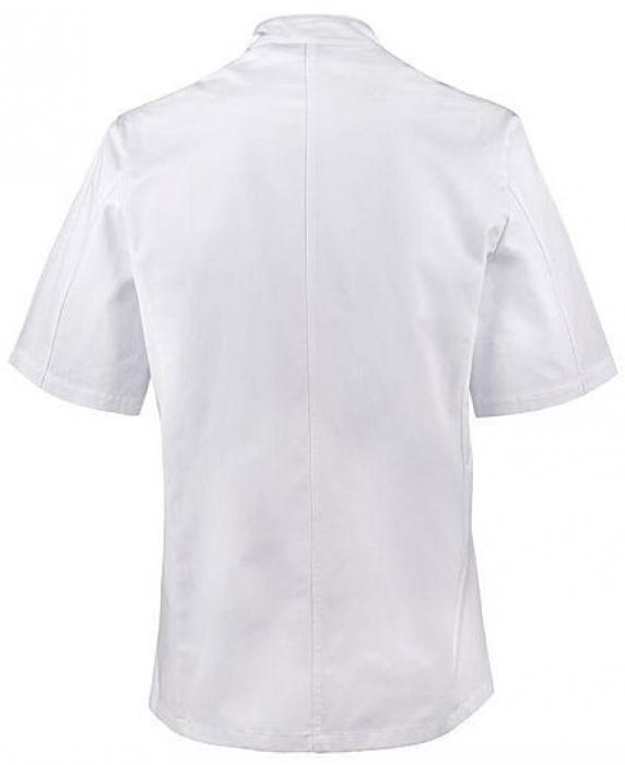 Basic-Kochjacke weiß halbarm aufgenähte Brusttasche a