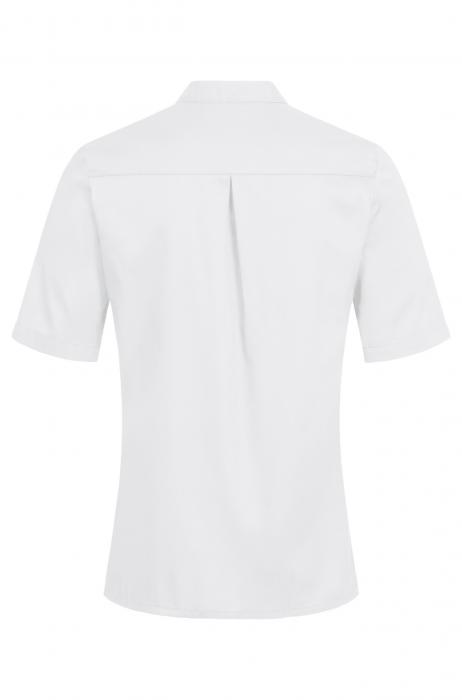 Kochjacke Reißverschluss Greiff Kochshirt weiß Jersey-Einsatz