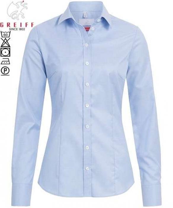 Damen Bluse bleu langarm Greiff MODERN Slim Fit