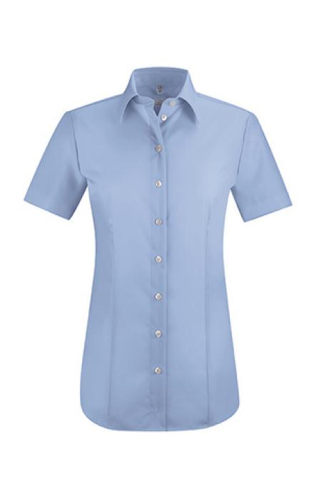 Damen Bluse bleu Greiff Leasing kurzarm Regular Fit