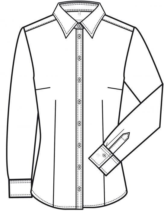 Damen Bluse Greiff Leasing langarm Slim Fit