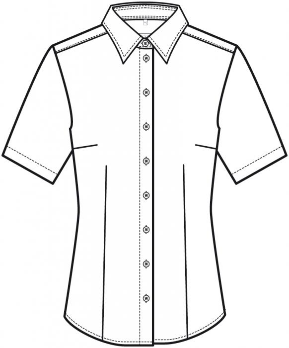 Damen Bluse Greiff Leasing kurzarm Slim Fit
