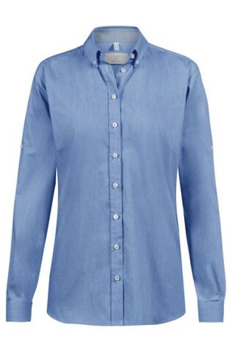 Damen Bluse langarm denimoptik Greiff