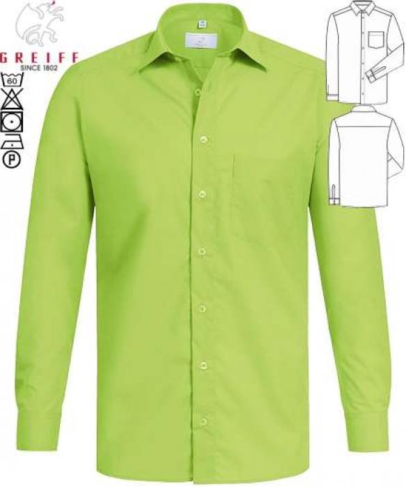 Greiff Herren-Hemd grün langarm Basic Regular Fitf