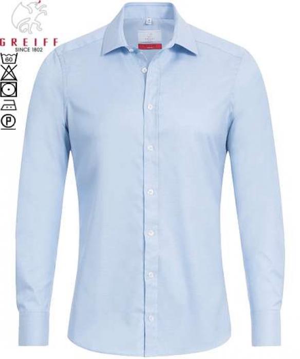 Greiff Hemd bleu Herren-Hemd langarm MODERN Slim Fit