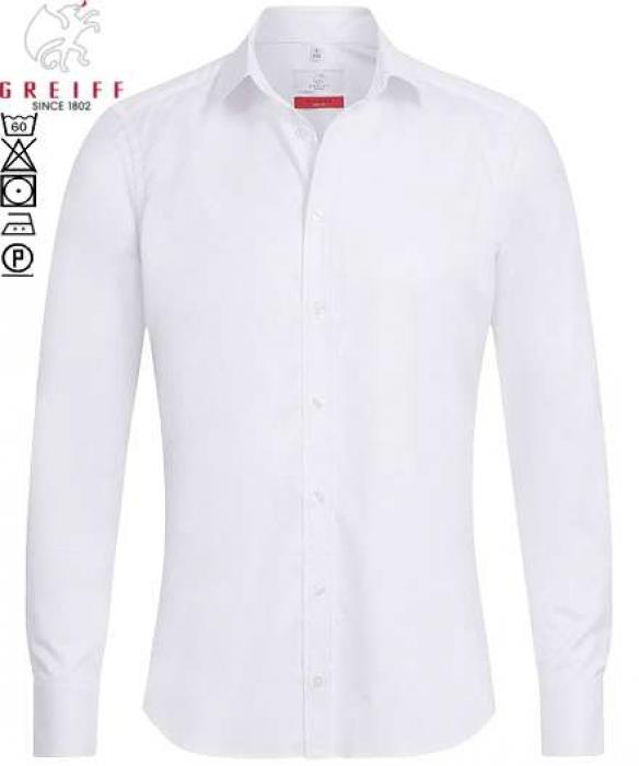 Greiff Hemd weiß Herren-Hemd langarm MODERN Slim Fit