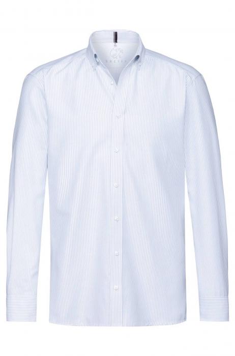 Herren Hemd langarm Button-Down Greiff Regular Fit blau/weiß gestreift