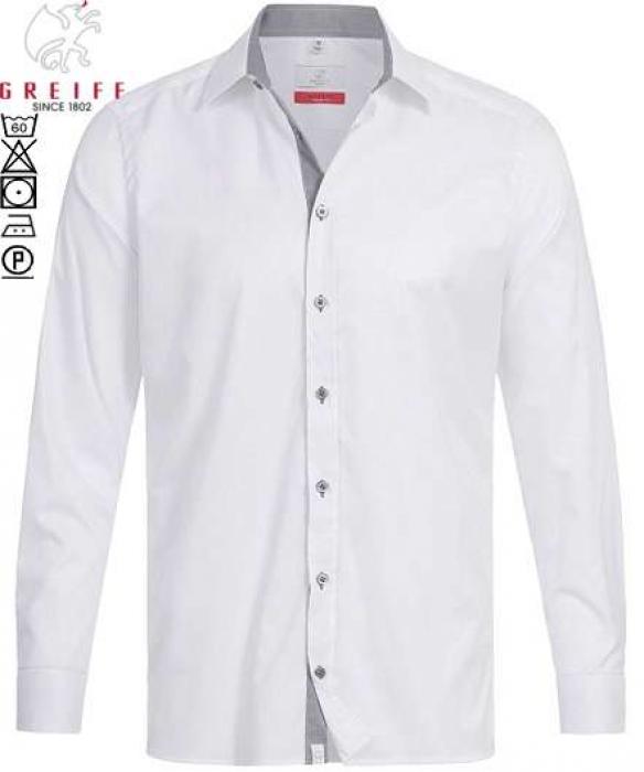 Herren Hemd weiß grau langarm Greiff MODERN