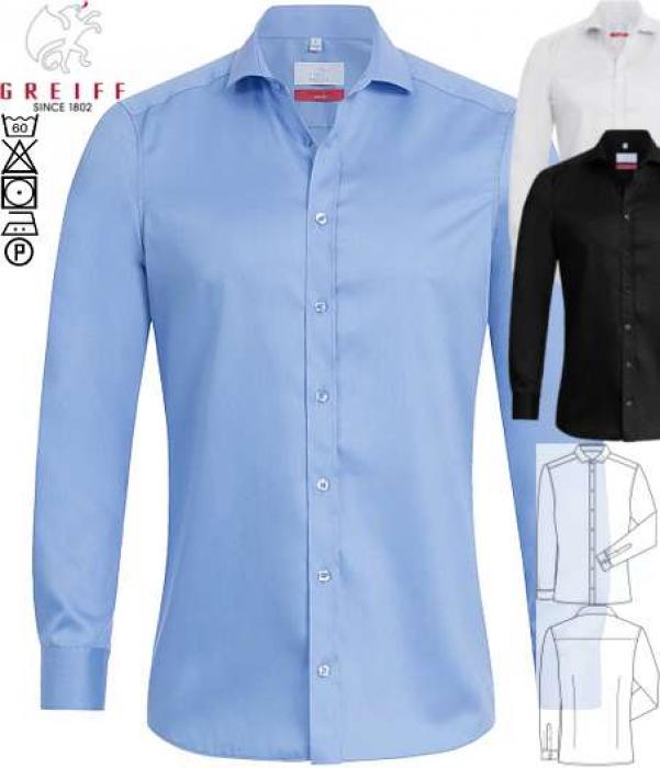 Greiff Herren Hemd langarm Premium Slim Fit