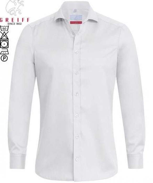 Greiff Hemd langarm weiß Premium Slim Fit