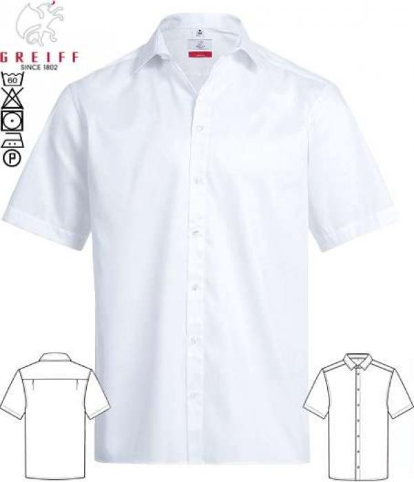 Greiff Herren Hemd weiß kurzarm Premium ComfortFit