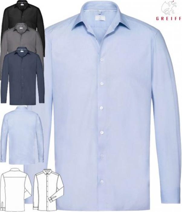 Herren Hemd langarm farbig Stretch Greiff Premium