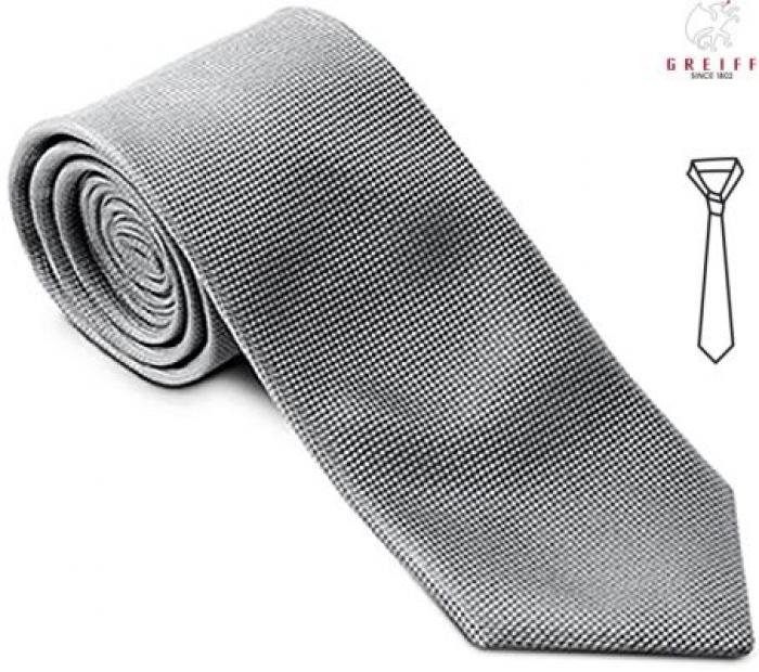 Greiff Krawatte, uni silbergrau