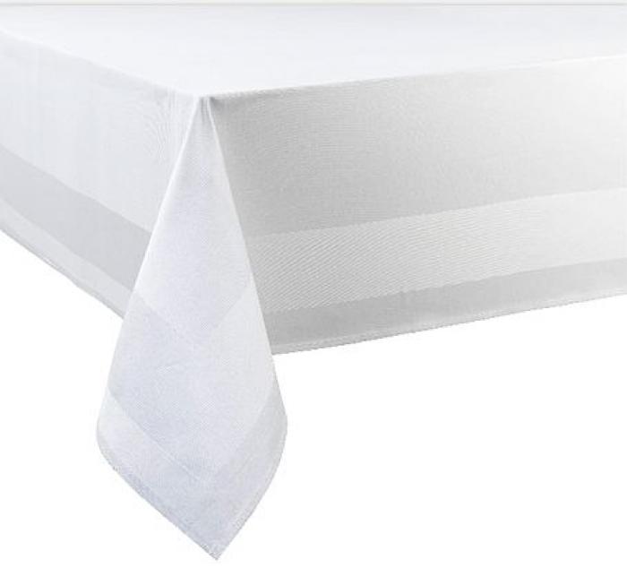 Tischdecke Vollzwirn Damast weiß 5 Stück