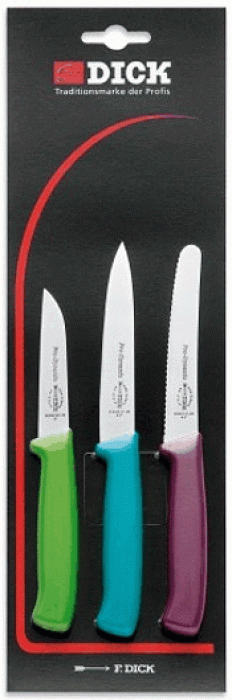Küchenmesser-Set 3-teilig 3-farbig