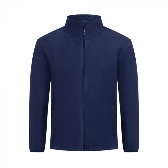 Herren Fleecejacke marineblau Regular Fit farbig