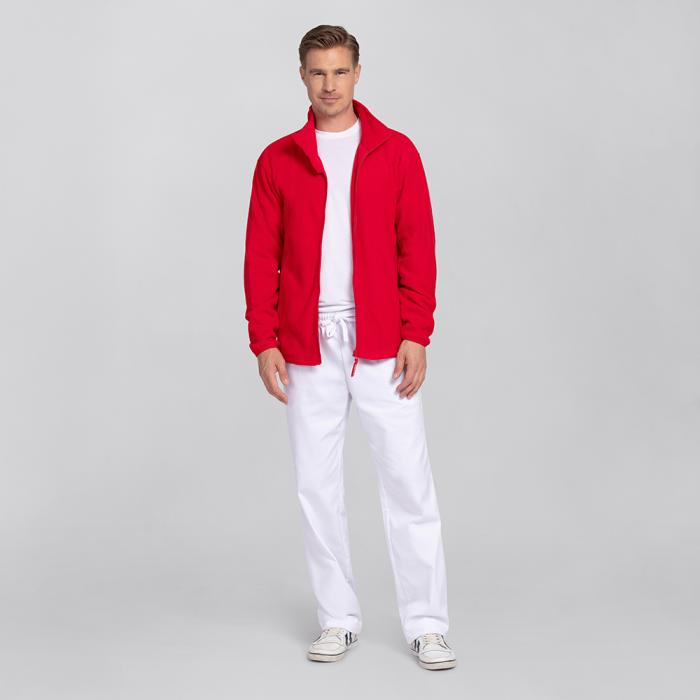 Herren Fleecejacke rot Regular Fit farbig