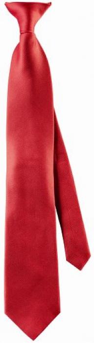 Krawatte mit Clip einfarbig rot