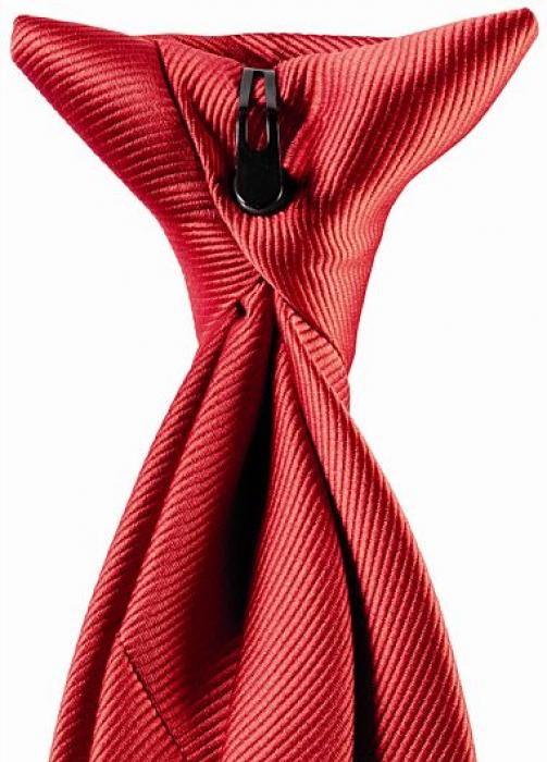 Krawatte mit Clip einfarbig